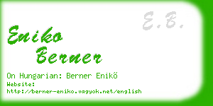eniko berner business card