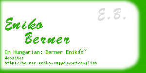 eniko berner business card